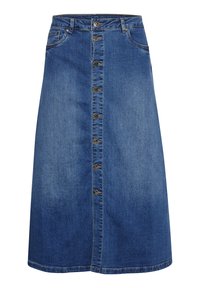 CUAMI LONG - A-lijn rok - medium blue wash
