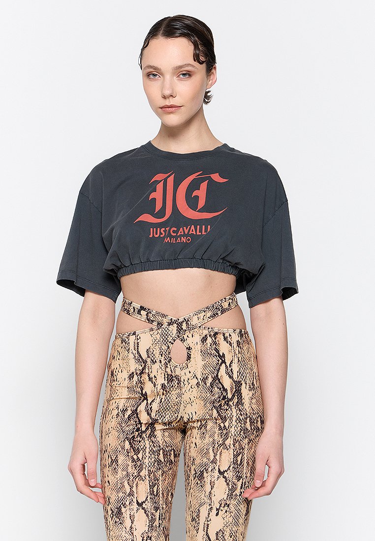 Just Cavalli T-shirt print donkergrijs
