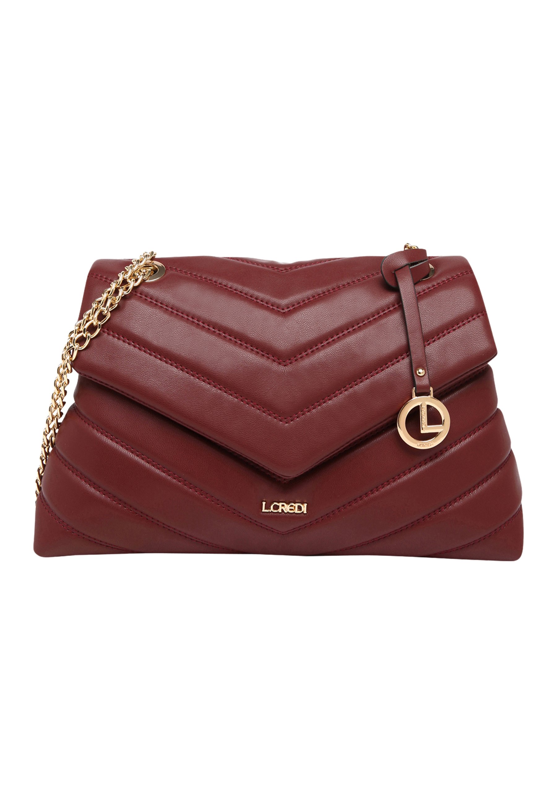 L.CREDI Borsa a tracolla - bordo/bordeaux screziato - Zalando.it
