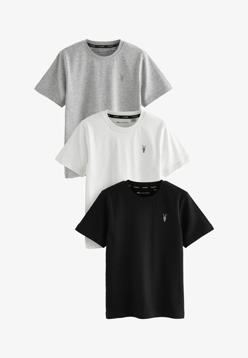 smALLSAINTS REGULAR FIT BRACE CREW 3 PACK - Základné tričko - black grey