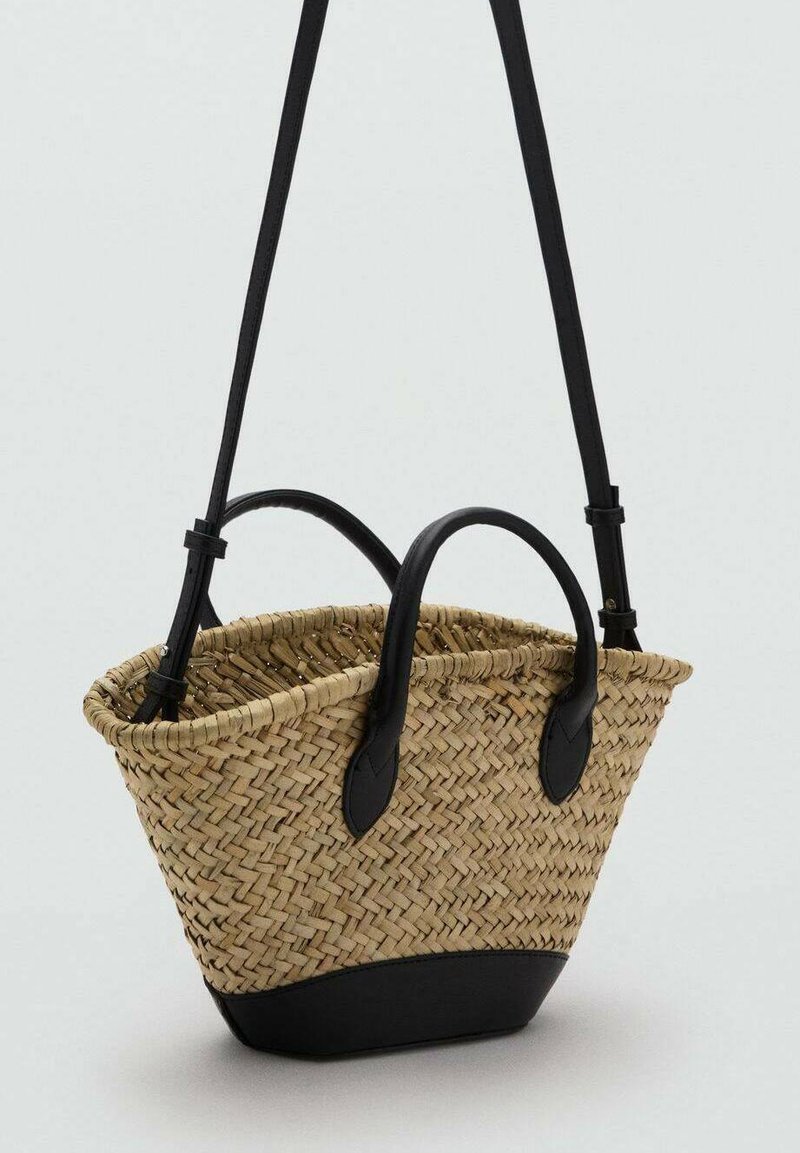 Mango SMALL BASKET Handbag black
