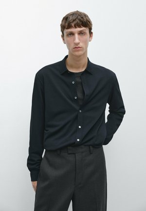 REGULAR FIT MELANGE - Hemd - mottled dark blue