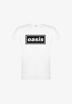 rockshirts OASIS DECCA LOGO T-SHIRT - Printtipaita - white