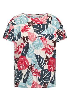 Cecil, T-SHIRT MIT U-BOOT-AUSSCHNITT UND PRINT - T-shirt imprimé - light alabaster white