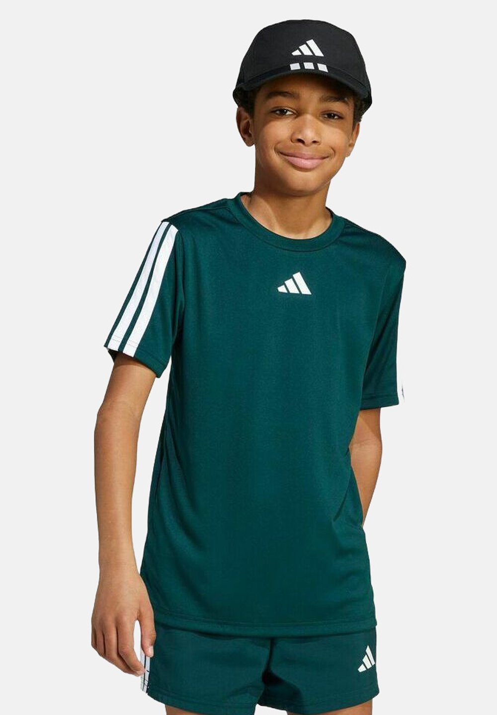 adidas Performance T-shirt con stampa aurivy white/verde scuro