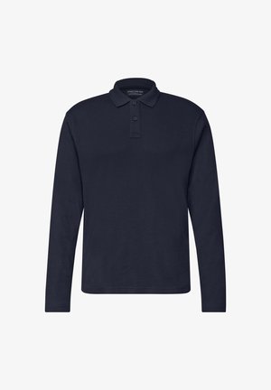 Street One MEN, LANGARM POLOSHIRT IN UNIFARBE - Polo - dark ink blue