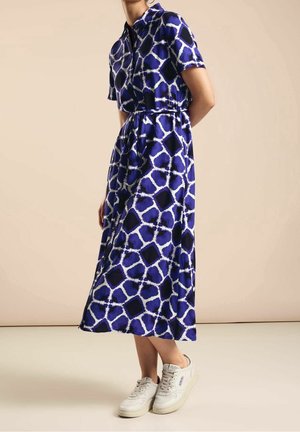 Shirt dress - mottled dark blue