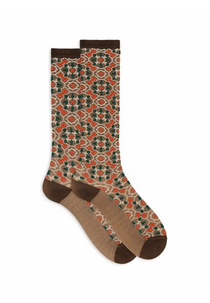 LUNGHE FANTASIA PIASTRELLA - Calzettoni - brown