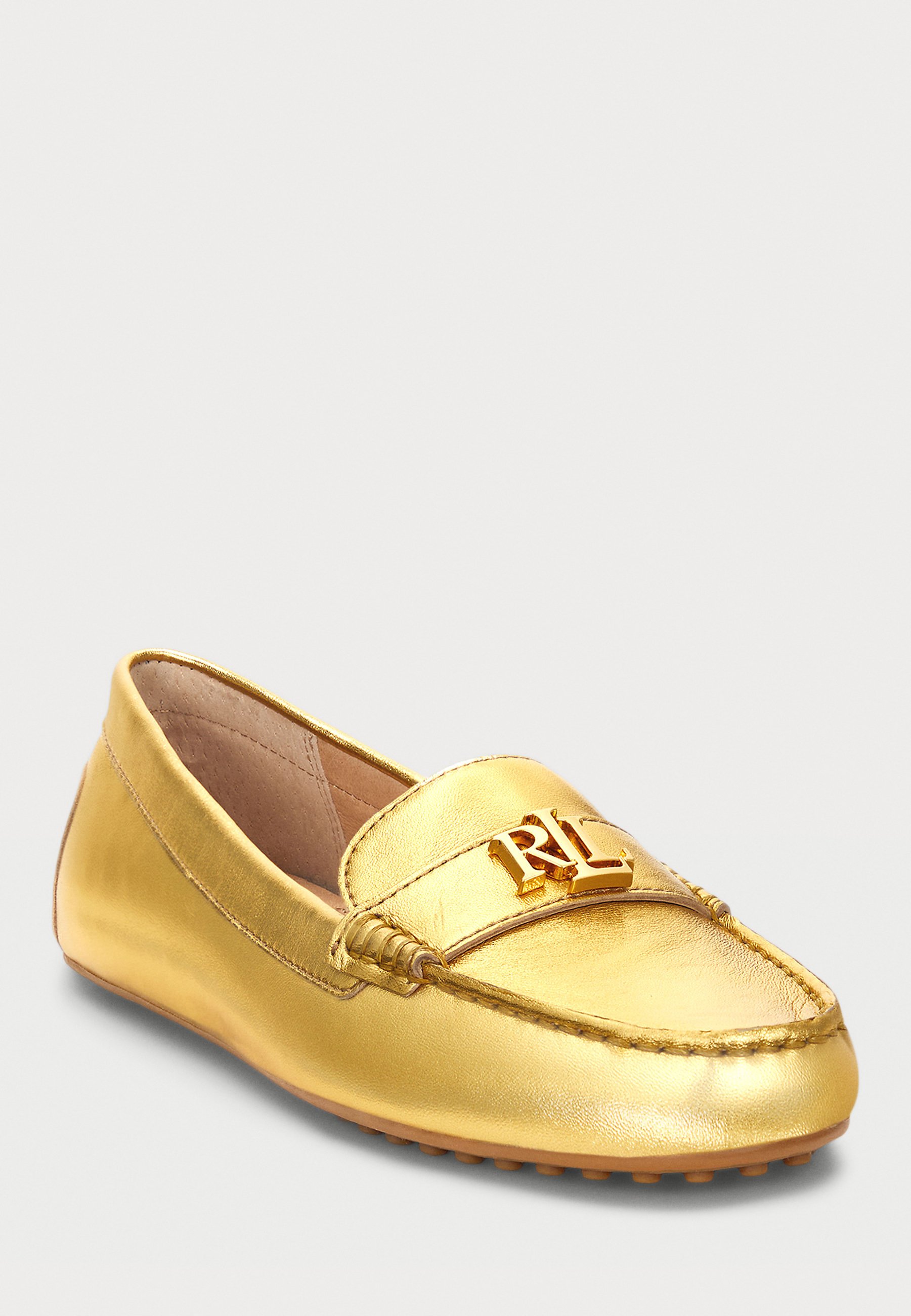 Lauren Ralph Lauren BARNSBURY METALLIC NAPPA LEATHER DRIVER