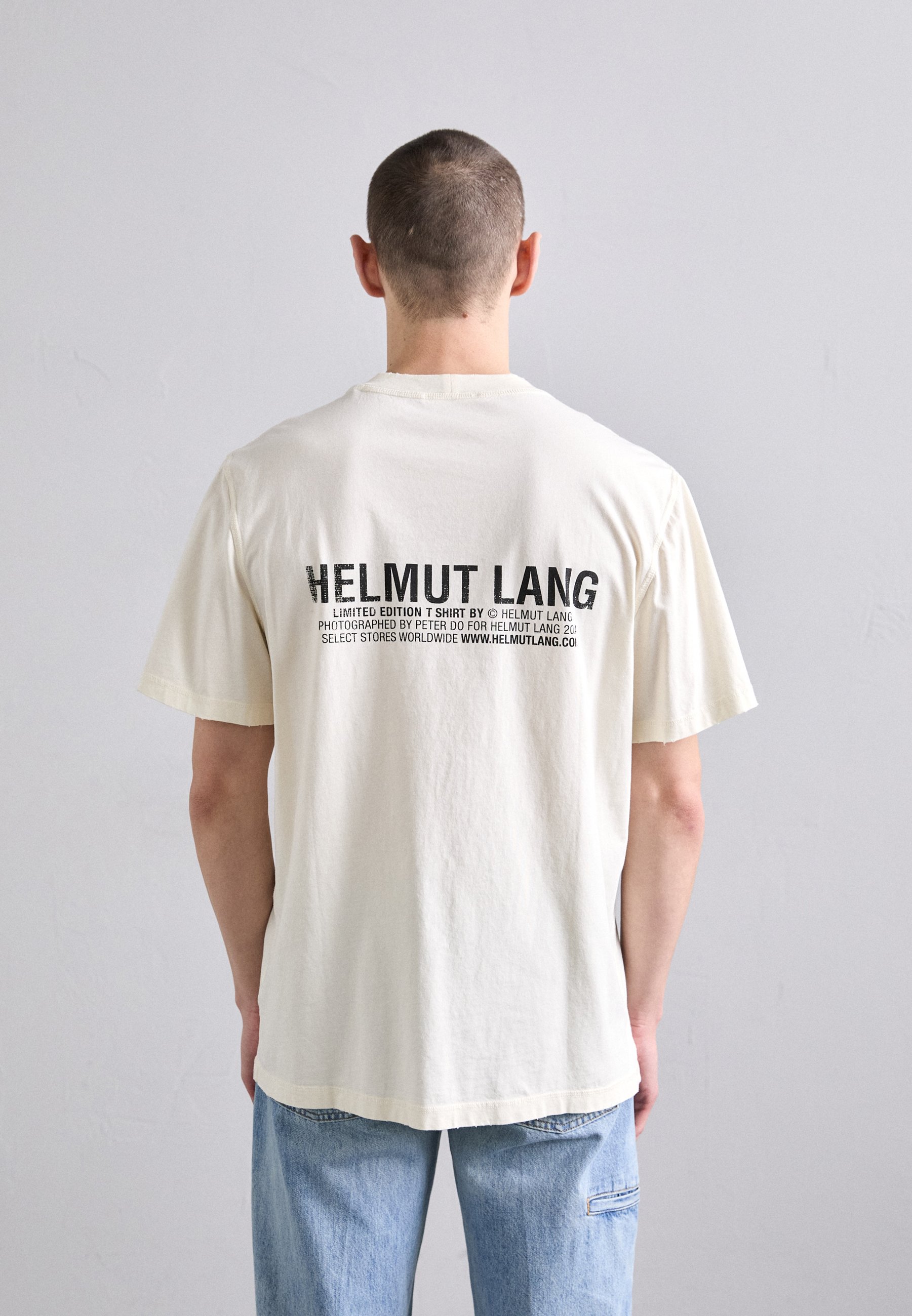 Helmut Lang Print T-shirt - antique white/off-white - Zalando.ie