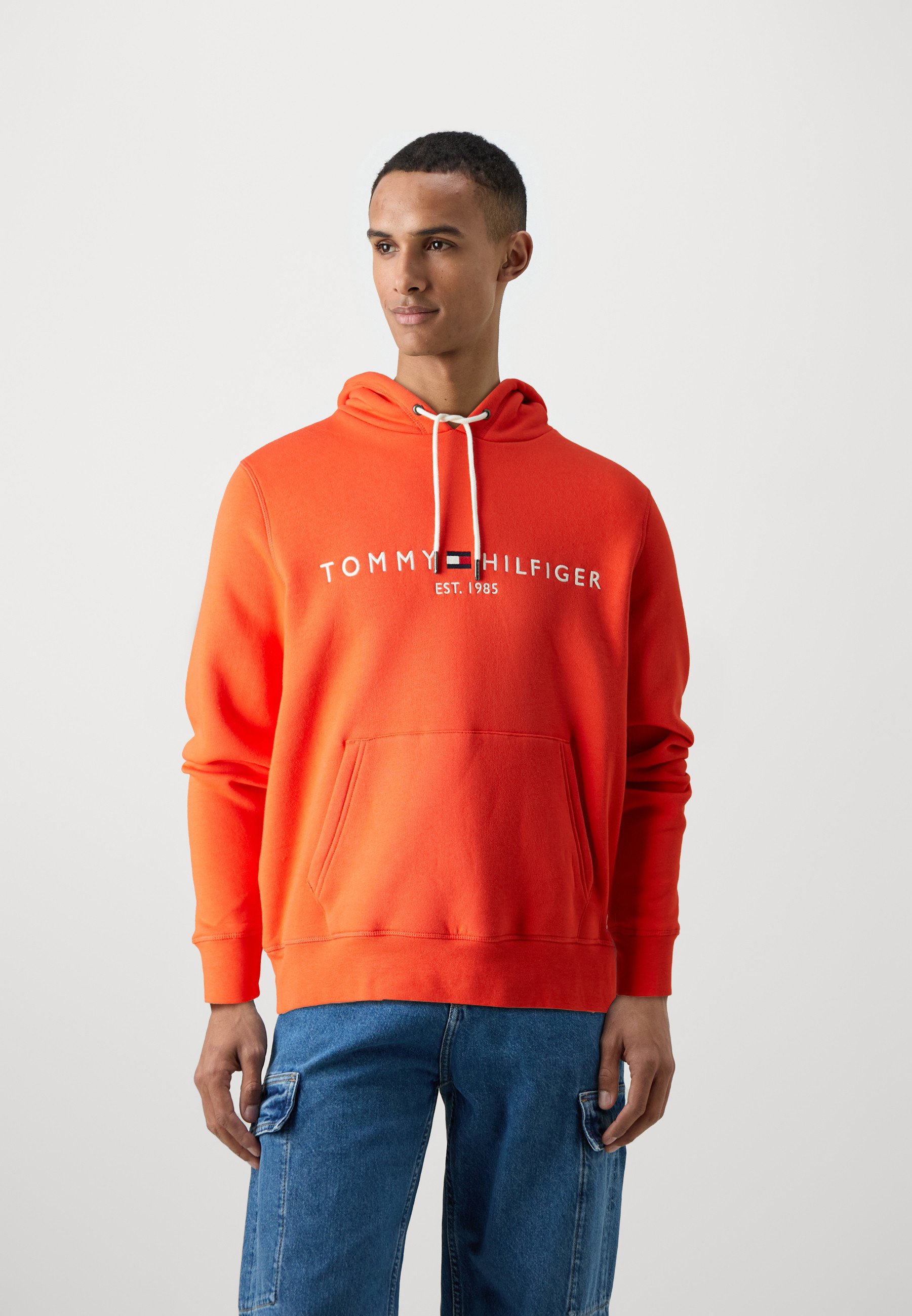 Tommy Hilfiger LOGO HOODY - Hoodie - orange - Zalando.co.uk