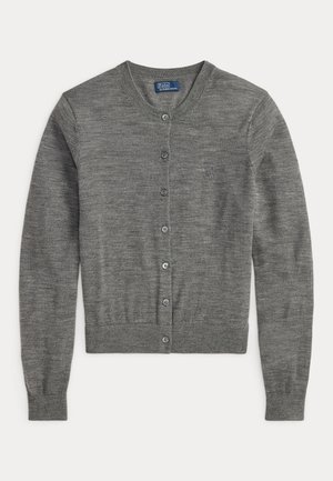 Polo Ralph Lauren, MERINO WOOL CREWNECK CARDIGAN - Kardigán - flannel heather grey