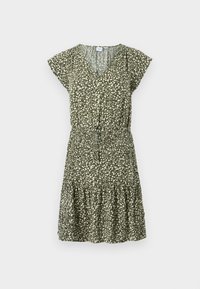 TIE WAIST MINI - Vardagsklänning - olive