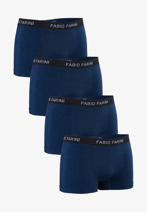 Fabio Farini 4er PACK RETRO BOXERSHORT TRUNKS OHNE SEITLICHE NAHT HIPSTER - Kurze Boxershorts - dark blue
