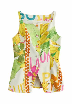 Next REGULAR FIT - LINEN RICH POSTCARD PRINT WAISTCOAT - Smanicato - multicolour