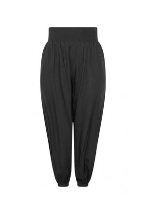 Yours Clothing, WOMEN'S HAREM TROUSERS - Stoffhose - black