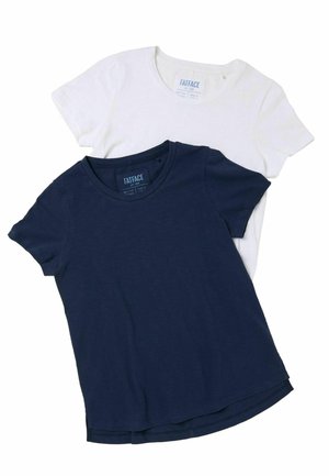 REGULAR FIT - 2 PACK PLAIN T-SHIRTS . - T-Shirt print - navy white