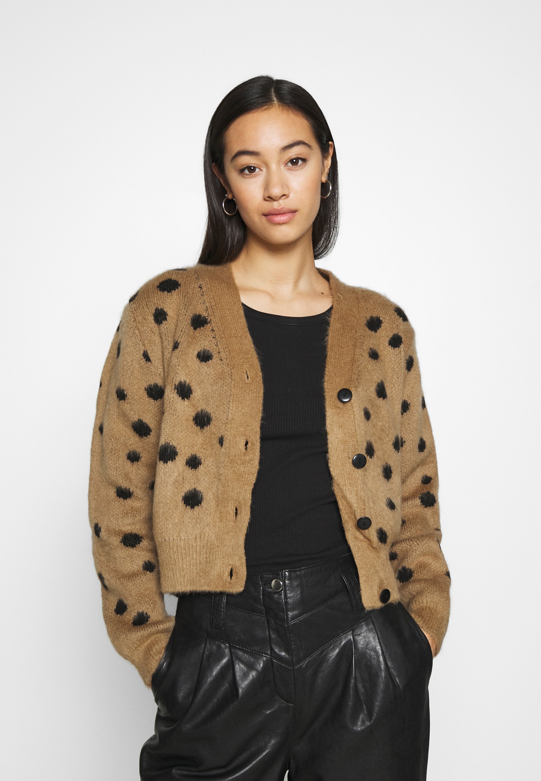 topshop animal print cardigan