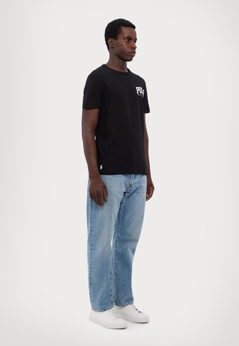 Polo Ralph Lauren CUSTOM SLIM FIT LOGO JERSEY T-SHIRT - Nyomott mintás póló - black