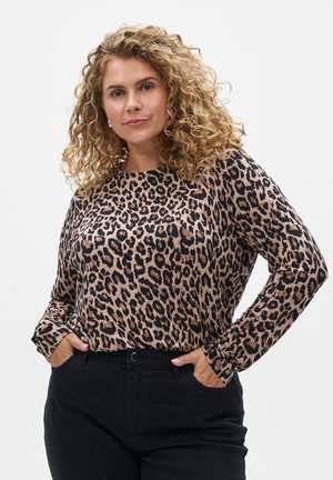 Long sleeved top - brown leopard