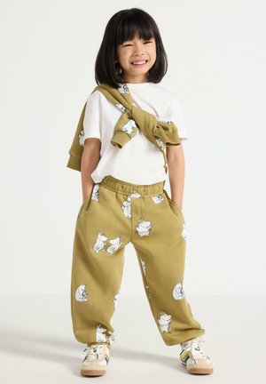 Lindex, LINDEX MOOMIN JOGGERS WITH BRUSHED INSIDE LINDEX - Pantalon classique - khaki