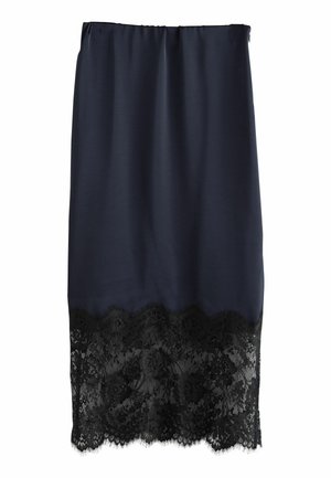 TALL FIT-MIDI WITH TRIM - sukňa v tvare A - navy