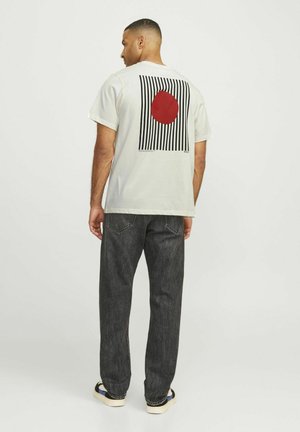 R.D.D. ROYAL DENIM DIVISION RUNDHALS - T-shirt print - egret