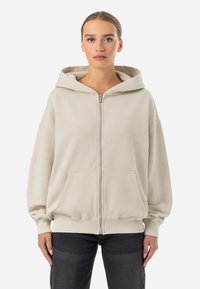 Pegador - RAMIRA OVERSIZED - Cipzáras pulóver - washed light beige Miniatűr kép 1