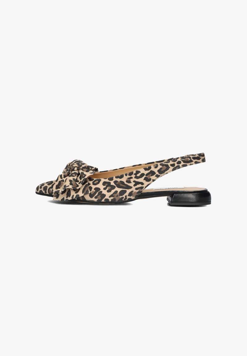 Notre-V Slingback ballerina´s - leopardo taupe nappa nero