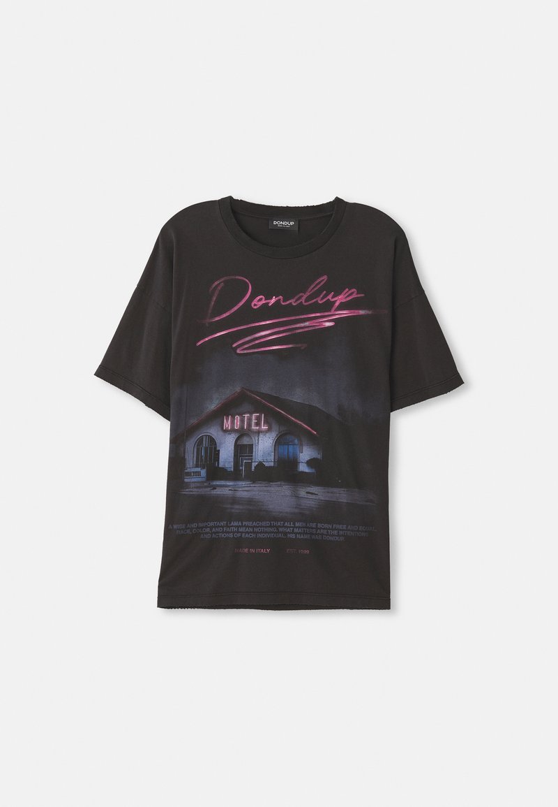 Dondup T-shirt print zwart