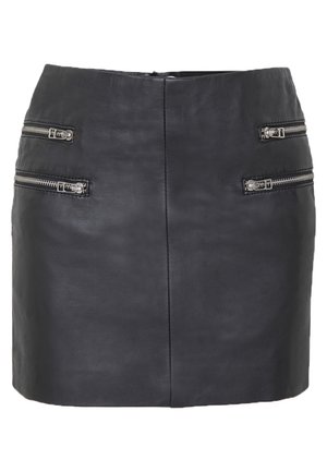 Le Temps Des Cerises LAURENZA - Falda de cuero - black