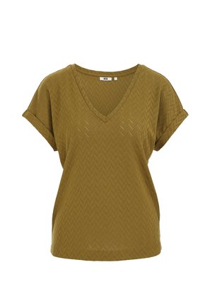 WE Fashion, Trükipildiga T-särk - olive green