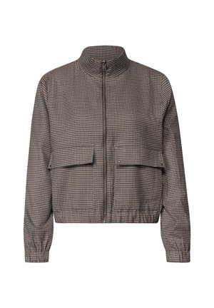 Street One, JACKE MIT HOUNDSTOOTH MUSTER UND ZIPPER - Bomberjacke - sanded amber