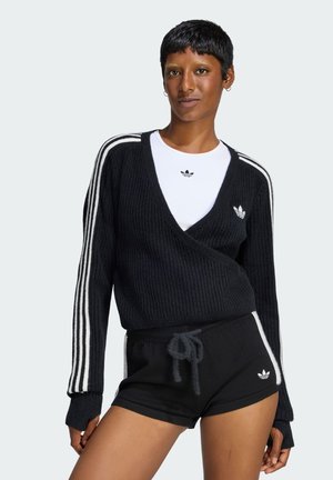 adidas Originals, ADIDAS ORIGINALS BY JENNIE KNITTED WRAP AROUND - Cardigan - black
