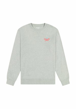 Wrangler LONG SLEEVE SMALL GRAPHIC CREW - Collegepaita - mid grey mel