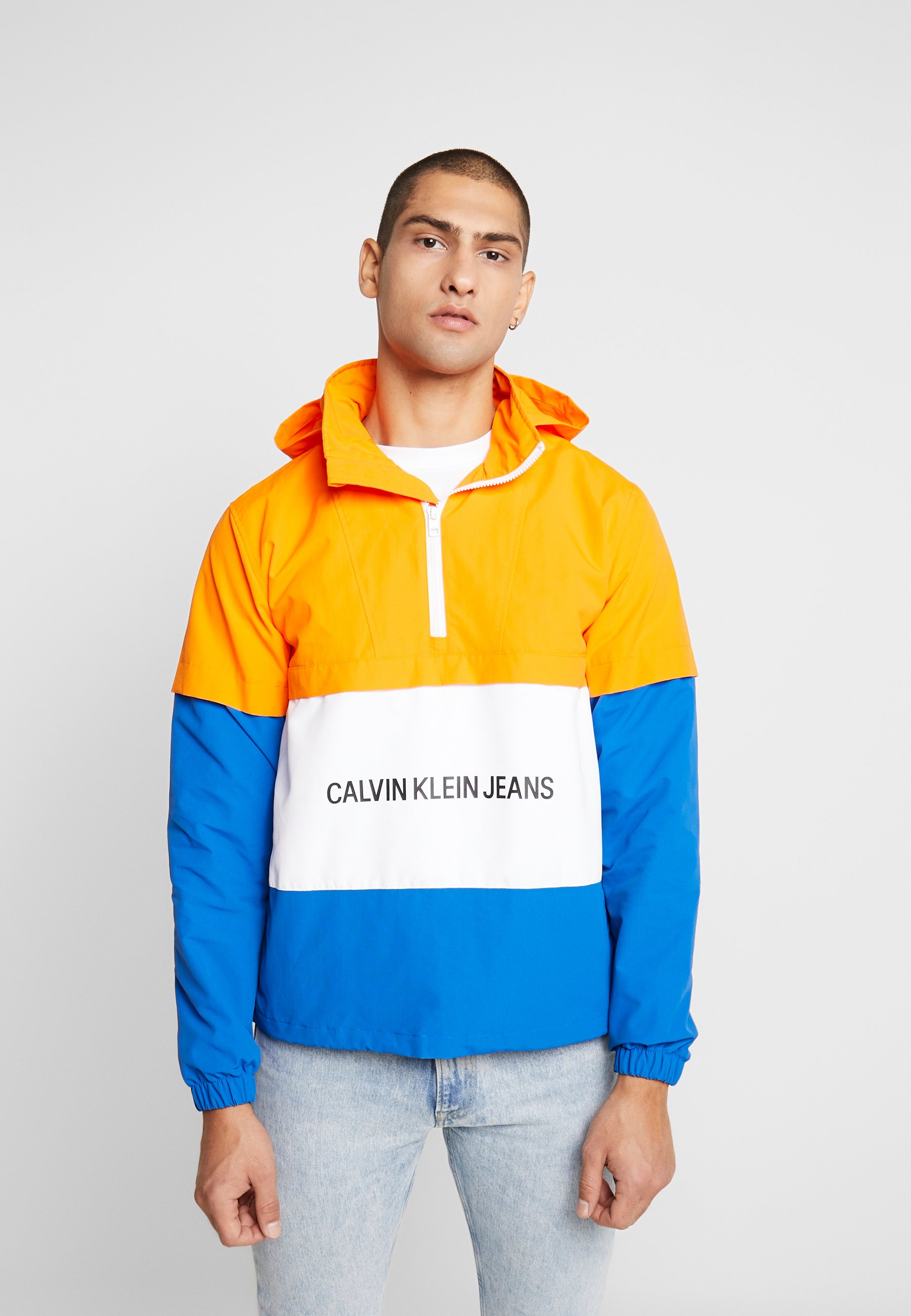 calvin klein windbreaker orange