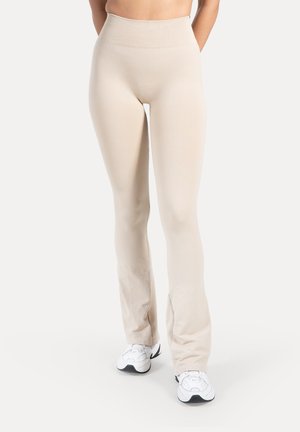 SCHLAGLEGGINGS FLARED SCRUNCH AYLIN - Leggings - taupe