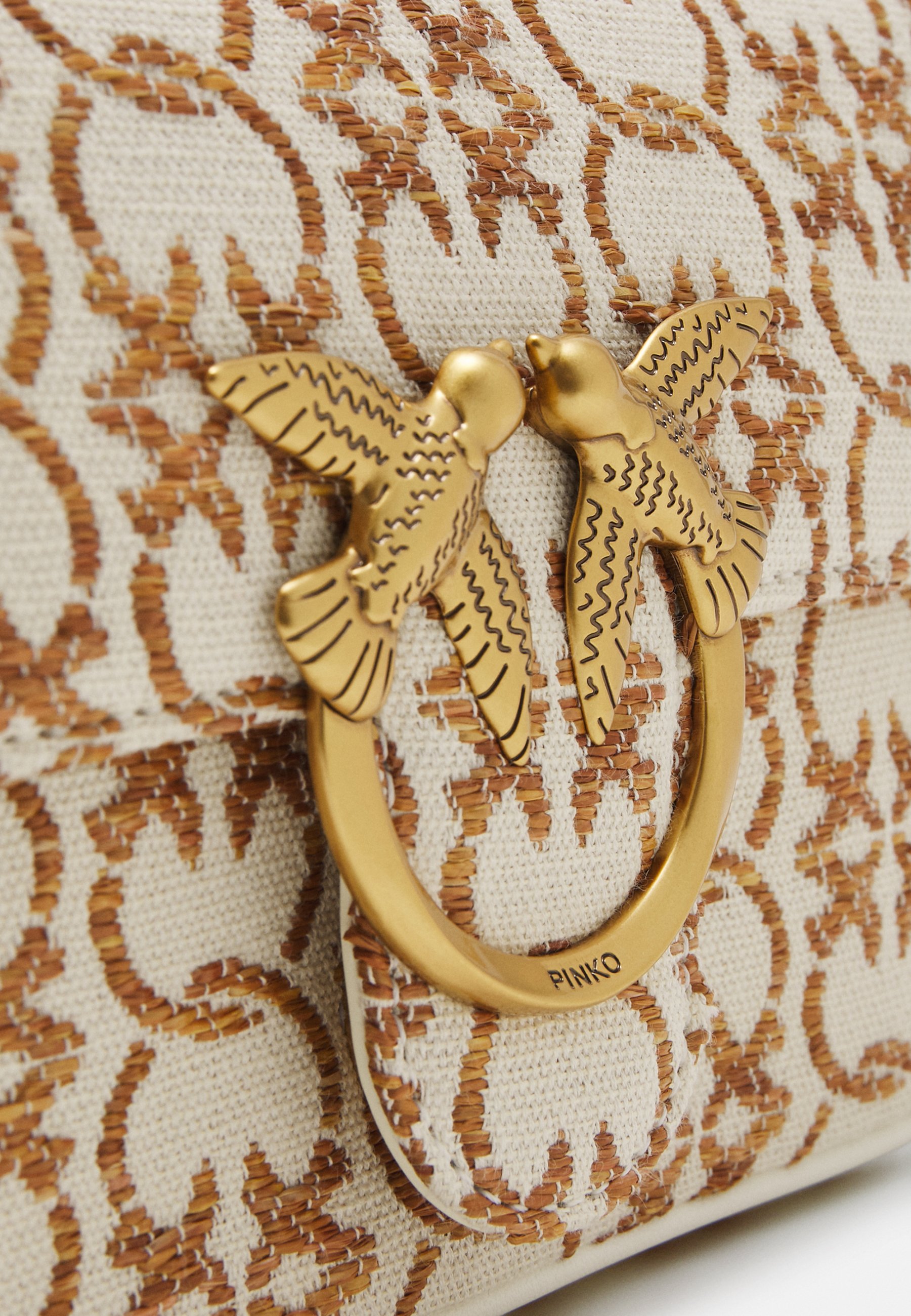 Pinko LOVE ONE MINI SINGLE SIDE LOGO Across body bag beige marrone antique gold beige Zalando.ie