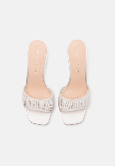 Loeffler Randall NAIMA GATHERED BAND MID HEEL MULE - Magas sarkú papucsszandálok - cream