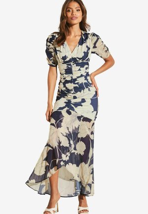 Lipsy RUCHED FRONT SLEEVES V NECK - Maxikleid - navy blue