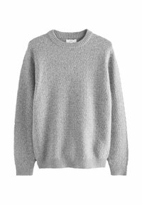 REGULAR FIT TEXTURED CREW NECK - Svetr - grey