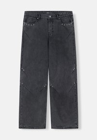 HEAVY BLACK WASHED DART - Baggy jeans - black