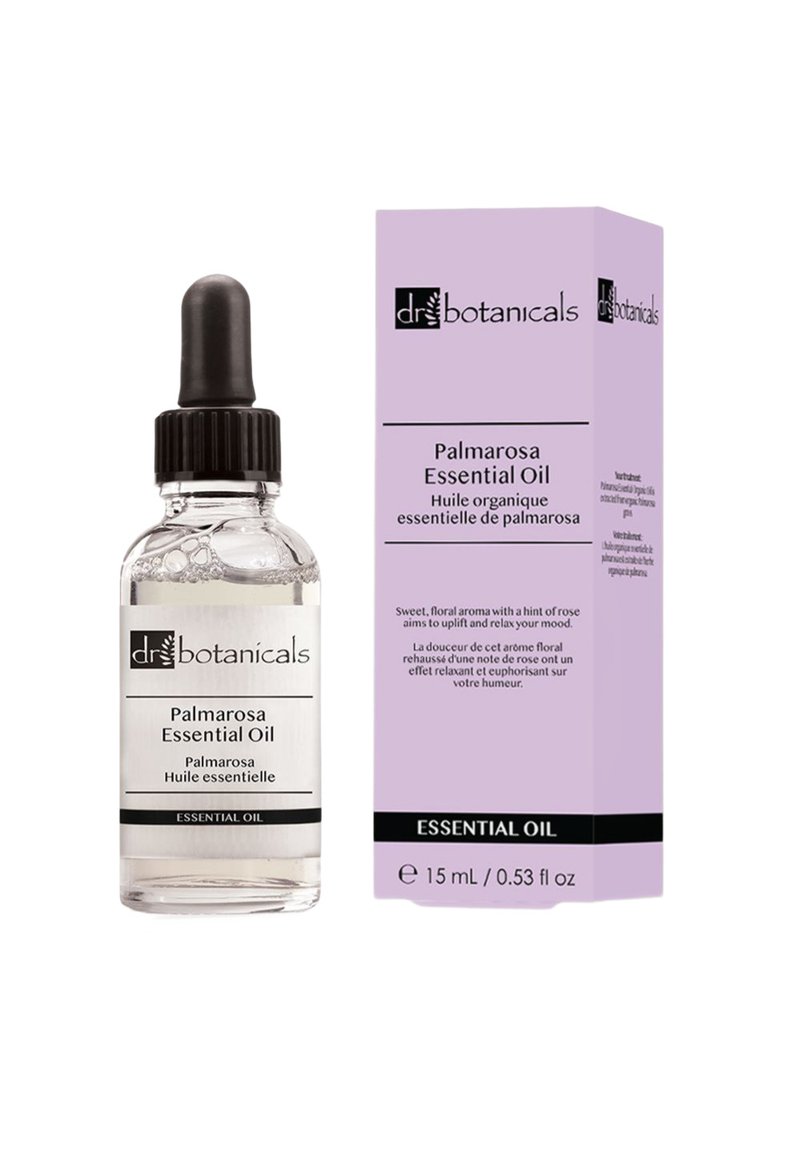 Dr Botanicals - PALMAROSA ESSENTIAL OIL HOME SKIN AROMA 15ML - Olejki i połyskujące kosmetyki do ciała, Powiększ