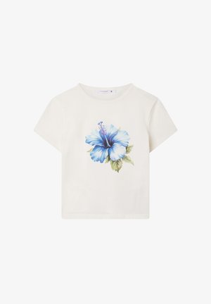 Terranova, CROP IBISCUS - T-shirt con stampa - var bianco lana