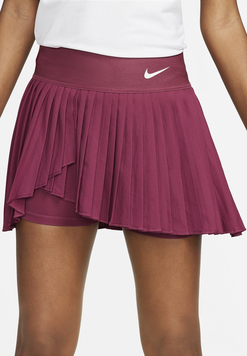 Nike Performance DRYFIT ADVANTAGE SKIRT PLEATED Sports skirt rosewood/white/red Zalando