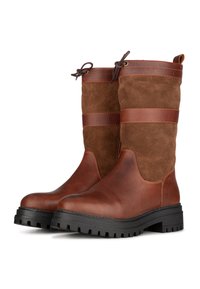 PS POELMAN LUNA - Botas con plataforma - brown with combination