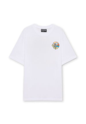 INSIDE, MANGA CORTA ESTAMPADO CALAVERA - Camiseta estampada - blanco