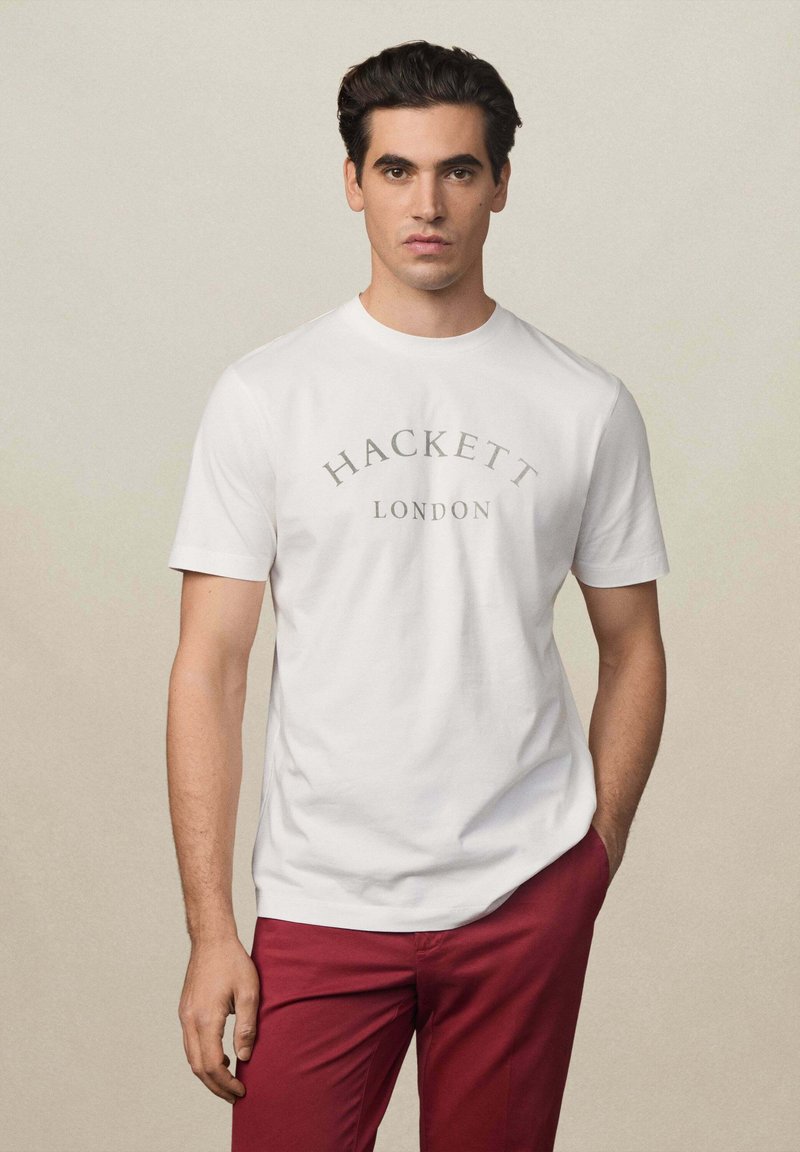 Hackett London Triko s potiskem - off white