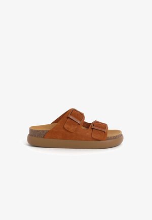 Scholl NOELLE CHUNKY - Ciabattine - cognac