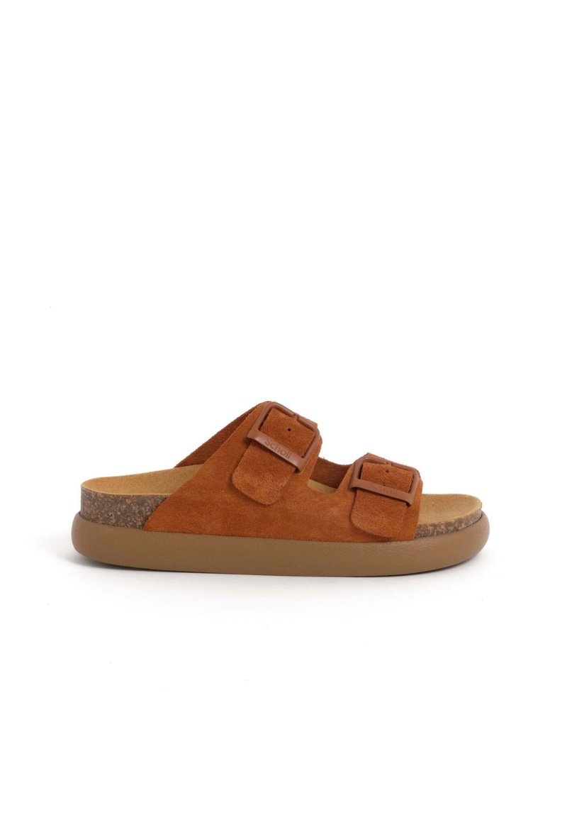 Scholl NOELLE CHUNKY - Pantofle - cognac